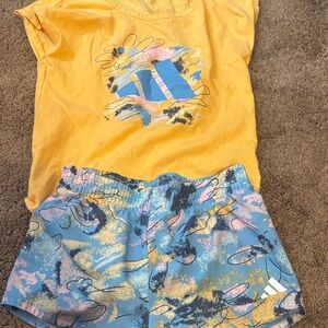 adidas Kids Matching Set in Yellow and Blue